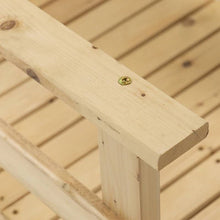 Load image into Gallery viewer, 7 ft. Wooden Garden Bridge with Hand Rails in Natural Finish