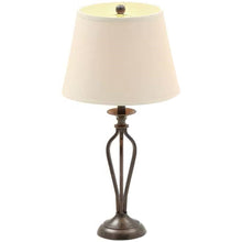 Load image into Gallery viewer, Traditional Bronze Metal Finish Table Lamp with Beige Linen Shade
