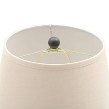 Load image into Gallery viewer, Traditional Bronze Metal Finish Table Lamp with Beige Linen Shade