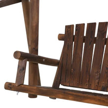 Load image into Gallery viewer, FarmHouse Log A-Frame 2-Seat Wooden Swing Bench