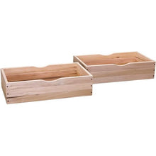 Load image into Gallery viewer, Set of 2 - Solid Wood Rolling Storage Drawers for Under Bed - Made in USA