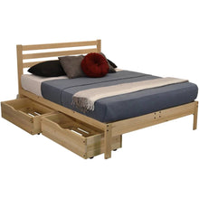 Load image into Gallery viewer, Set of 2 - Solid Wood Rolling Storage Drawers for Under Bed - Made in USA