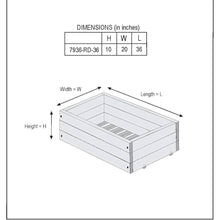 Load image into Gallery viewer, Set of 2 - Solid Wood Rolling Storage Drawers for Under Bed - Made in USA