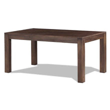 Load image into Gallery viewer, Modern Farmhouse 63-inch Solid Wood Dining Table in Rustic Brown Finish