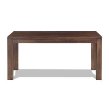Load image into Gallery viewer, Modern Farmhouse 63-inch Solid Wood Dining Table in Rustic Brown Finish