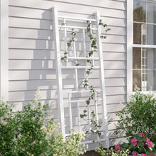 Load image into Gallery viewer, 75-inch White Vinyl Outdoor Garden Trellis - Made in USA