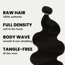 Load image into Gallery viewer, Raw Body Wave 100% Human Hair Bundles