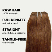 Load image into Gallery viewer, Raw Medium Brown Straight 100% Human Hair Bundles