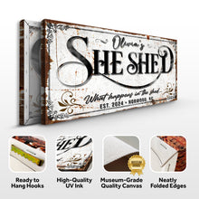 Load image into Gallery viewer, Personalized She Shed Sign XVIII