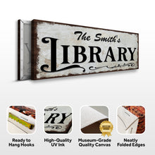 Load image into Gallery viewer, Personalized Library Sign III