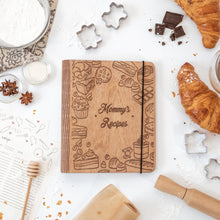 Load image into Gallery viewer, Wooden Recipe Book – Pastries Edition