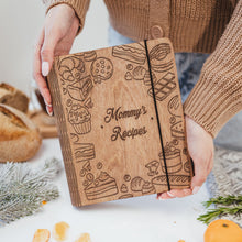 Load image into Gallery viewer, Wooden Recipe Book – Pastries Edition