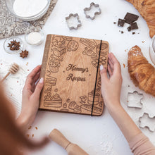 Load image into Gallery viewer, Wooden Recipe Book – Pastries Edition