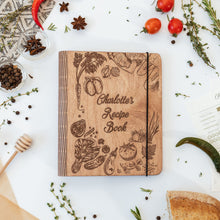 Load image into Gallery viewer, Wooden Recipe Book – Peppers Theme