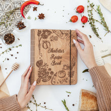 Load image into Gallery viewer, Wooden Recipe Book – Peppers Theme