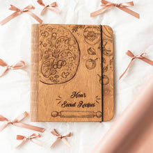 Load image into Gallery viewer, Wooden Recipe Book – Pizza Recipes
