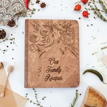 Load image into Gallery viewer, Wooden Recipe Book – Tomatoes Theme