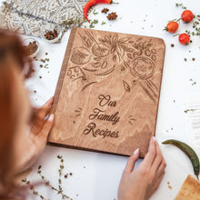 Load image into Gallery viewer, Wooden Recipe Book – Tomatoes Theme