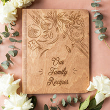 Load image into Gallery viewer, Wooden Recipe Book – Tomatoes Theme