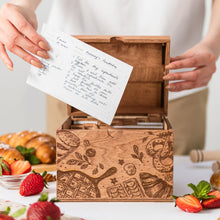 Load image into Gallery viewer, Wooden Recipe Box – Bakery Theme