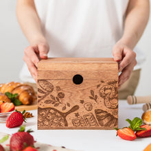 Load image into Gallery viewer, Wooden Recipe Box – Bakery Theme