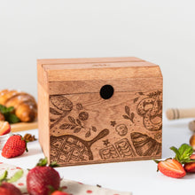 Load image into Gallery viewer, Wooden Recipe Box – Bakery Theme