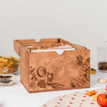 Load image into Gallery viewer, Wooden Recipe Box – Peppers Theme