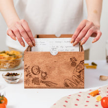 Load image into Gallery viewer, Wooden Recipe Box – Peppers Theme