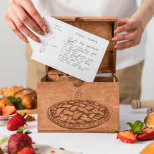 Load image into Gallery viewer, Wooden Recipe Box – Pies &amp; Desserts
