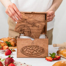 Load image into Gallery viewer, Wooden Recipe Box – Pies &amp; Desserts