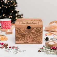 Load image into Gallery viewer, Wooden Recipe Box – Tomatoes Design