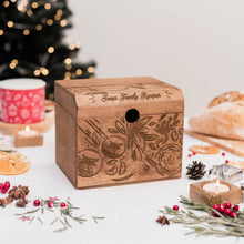 Load image into Gallery viewer, Wooden Recipe Box – Tomatoes Design