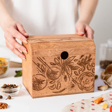 Load image into Gallery viewer, Wooden Recipe Box – Tomatoes Design