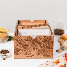 Load image into Gallery viewer, Wooden Recipe Box – Tomatoes Design
