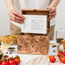 Load image into Gallery viewer, Wooden Recipe Box – Tomatoes Design