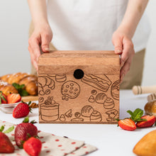 Load image into Gallery viewer, Wooden Recipe Box – Pastries Collection