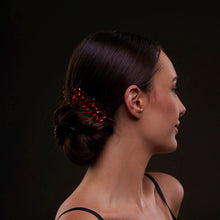 Load image into Gallery viewer, Elegant Red Crystal 2-Piece Hair Comb Set