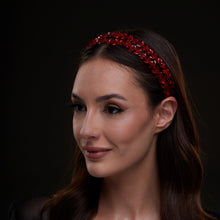 Load image into Gallery viewer, Red Crystal Beaded Hairband