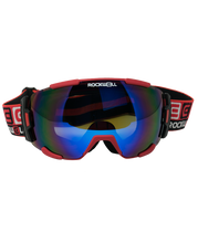 Load image into Gallery viewer, Bomber Goggles (Red w/Flash Blue Lens)