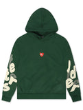 Red Letters Copy Me Scattered Hoodie - Green