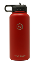 Load image into Gallery viewer, Rockwell Warrior Flask - Double Walled - Stainless Steel Flask - (Valor Red)
