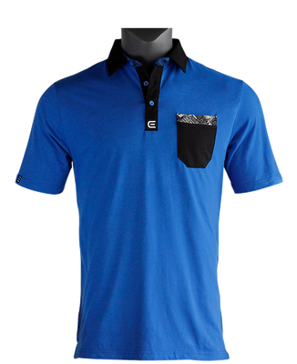 Rockwell Tri-Blend Pocket Polo - Blue