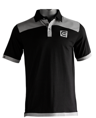 Rockwell Tri-Blend Polo - Black/Gray