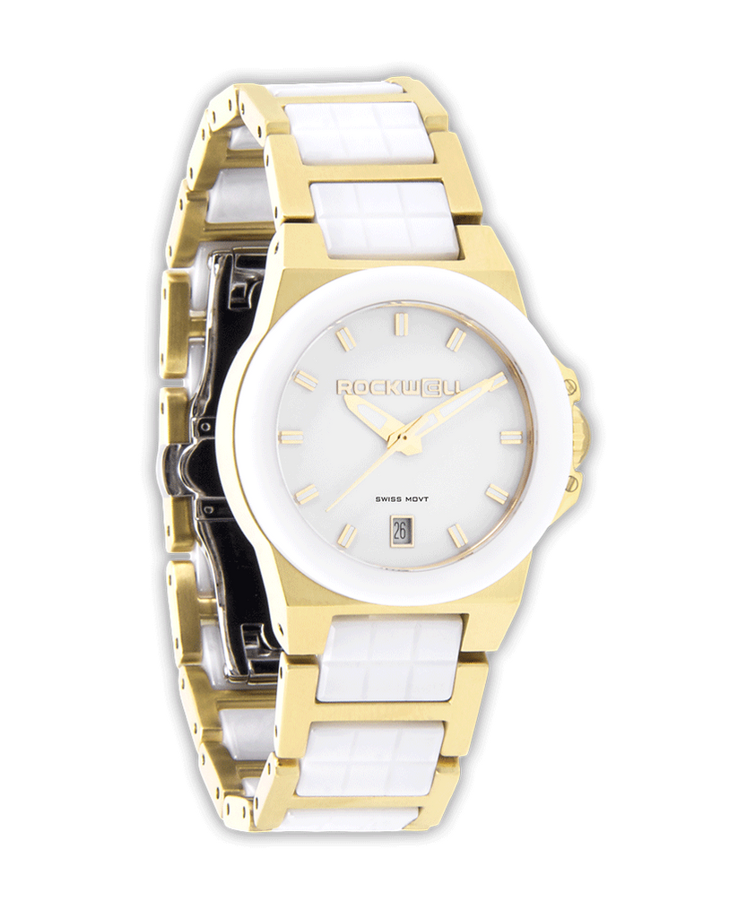 Katelynn (Gold/White Ceramic) Watch