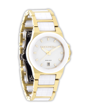 Load image into Gallery viewer, Katelynn (Gold/White Ceramic) Watch