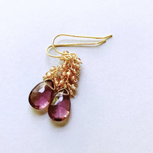 Load image into Gallery viewer, Rhodolite Garnet Bala Earrings