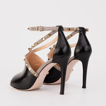 Load image into Gallery viewer, The Ribnica Black Leather Ankle Strap Women Sandal