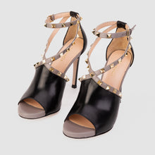 Load image into Gallery viewer, The Ribnica Black Leather Ankle Strap Women Sandal