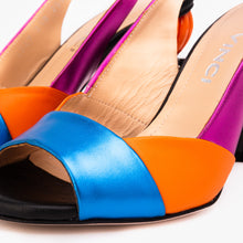 Load image into Gallery viewer, The Rize Multicolor Pumpkin Heel Leather Women Sandal