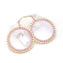 Load image into Gallery viewer, Blue Chalcedony Halo Earrings